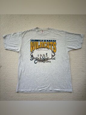 Vintage 1993 Wildcats State & National Champs Graphic Tee